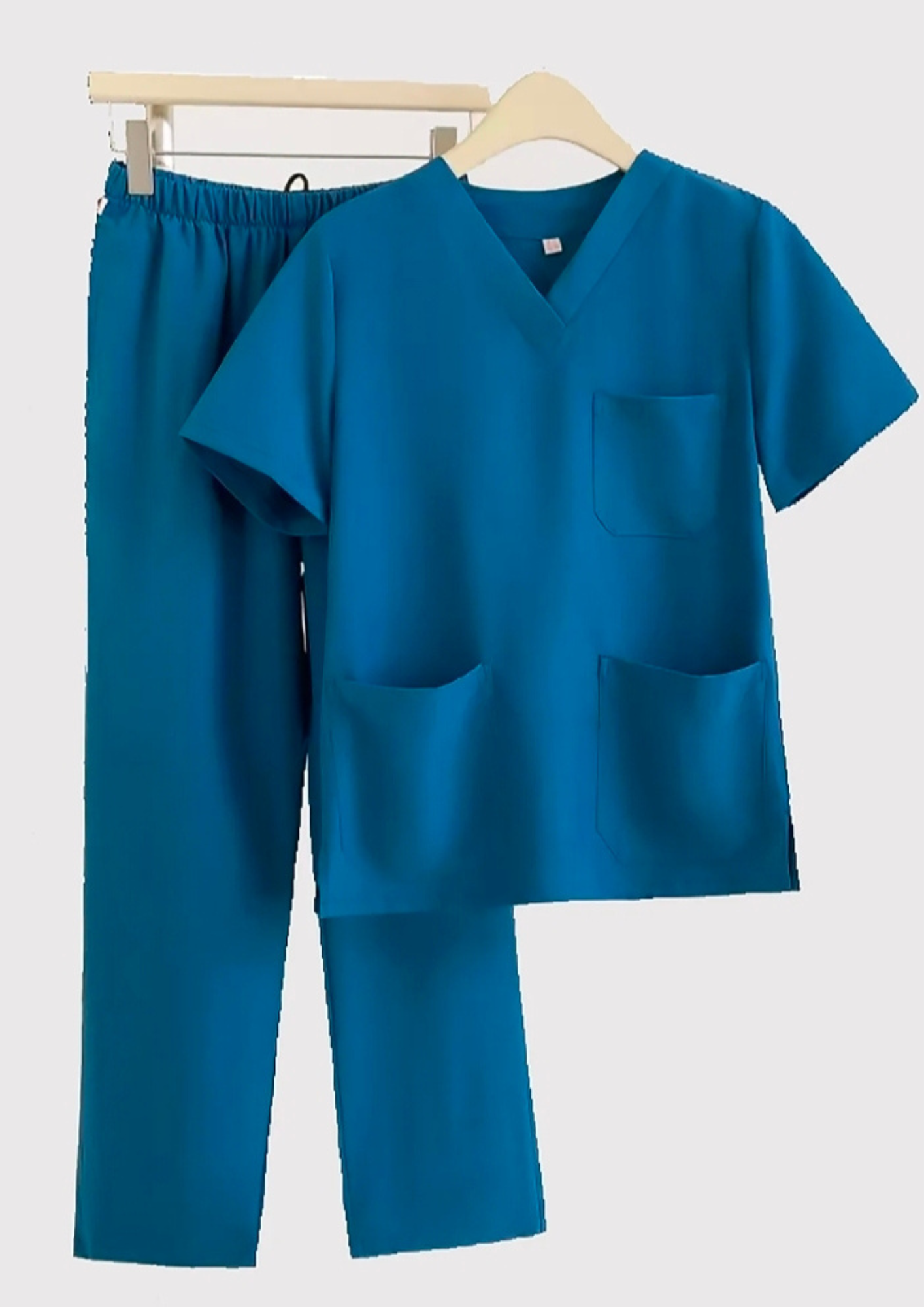 Royal Blue V-Neck Jogger Set Top